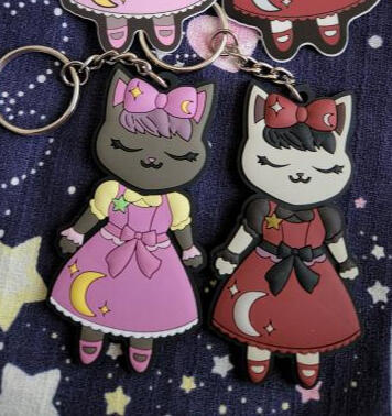 Lolita fashion inspired PVC keychains, original art