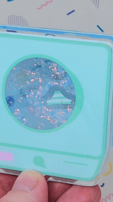 Game Boy cartridge keychains (assembled by hand, sticker design is original art)